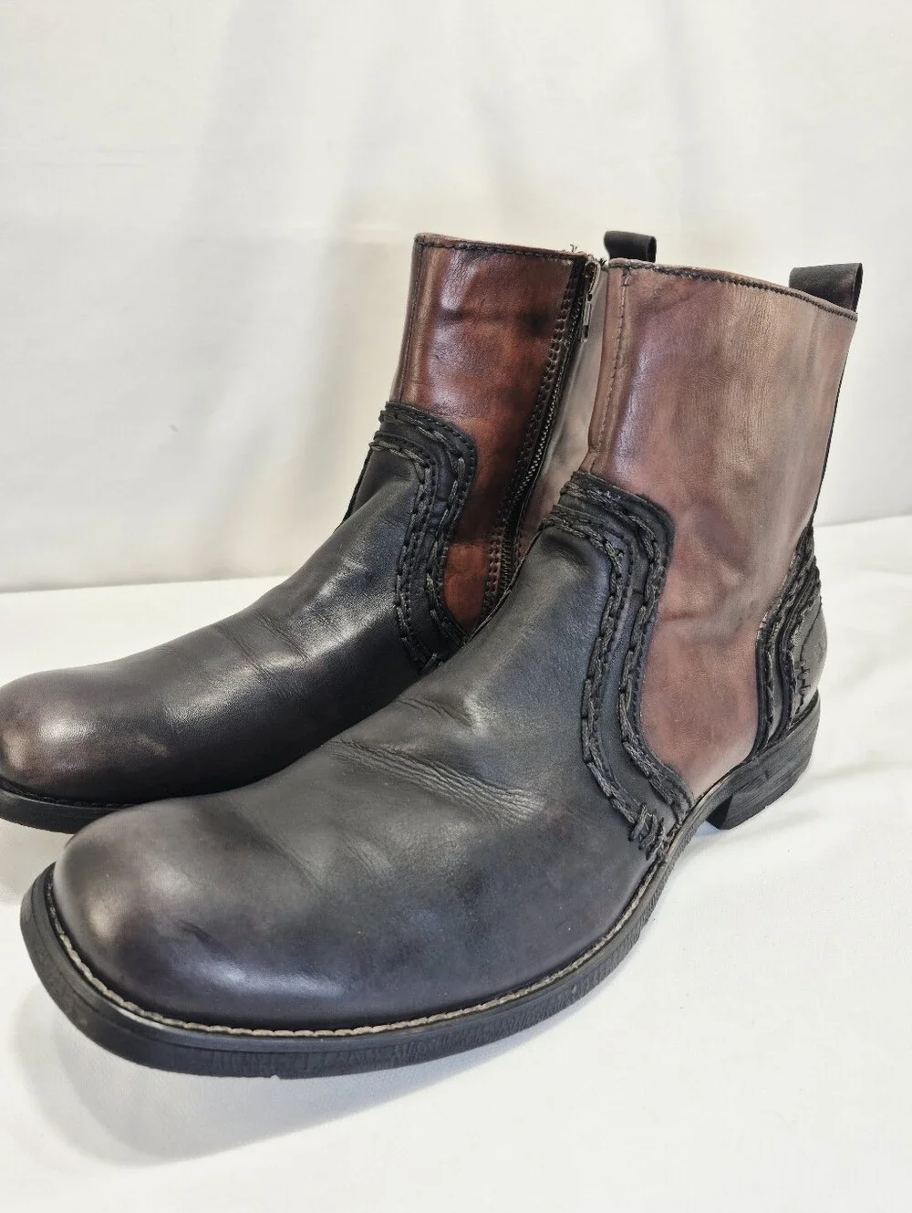 Bed Stu Men's 11 Revolution Two Tone Leather Chukka Boots
